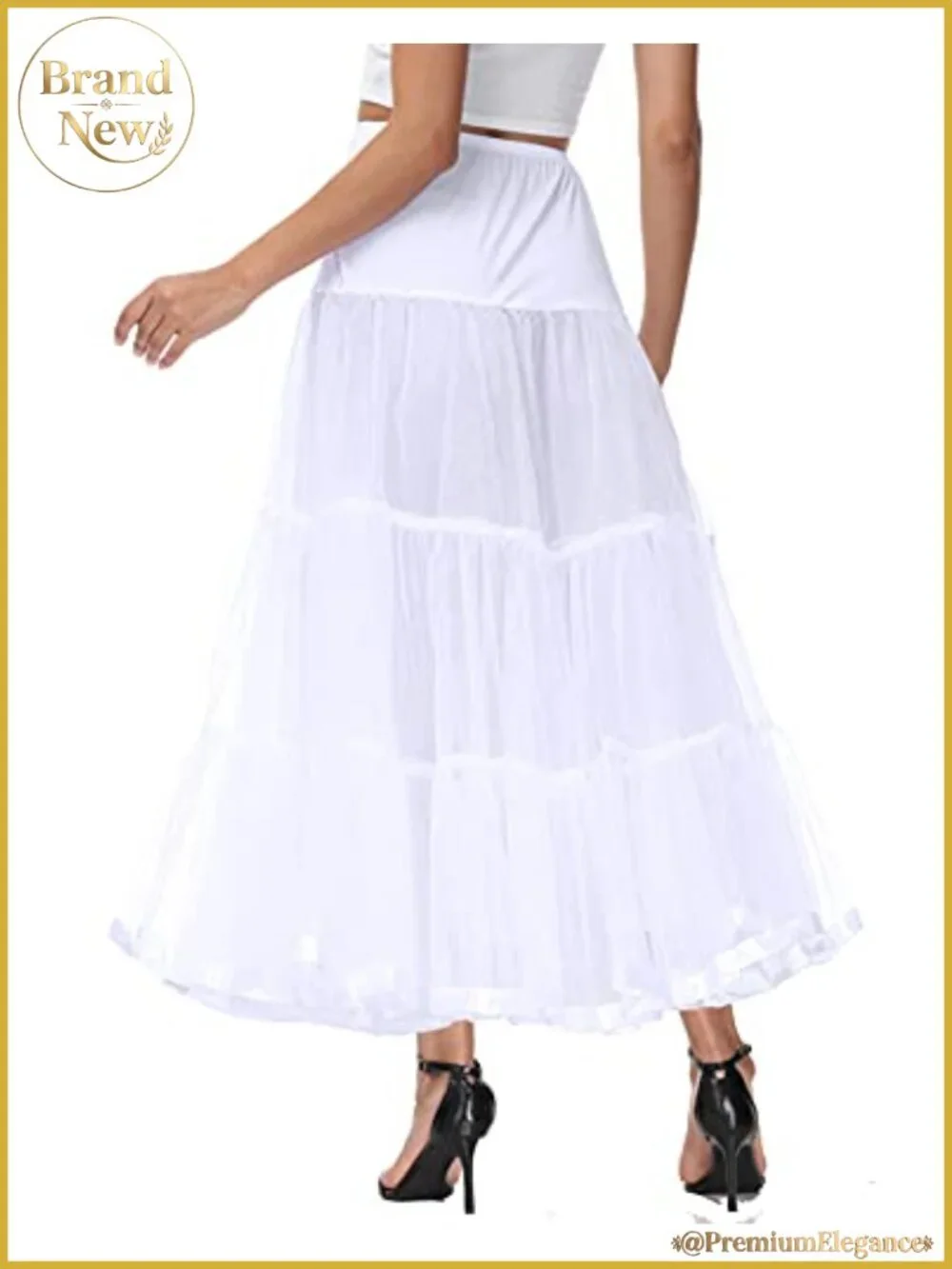 Ankle Length Petticoat Bridal Wedding Slip Hoopless Crinoline Underskirt
